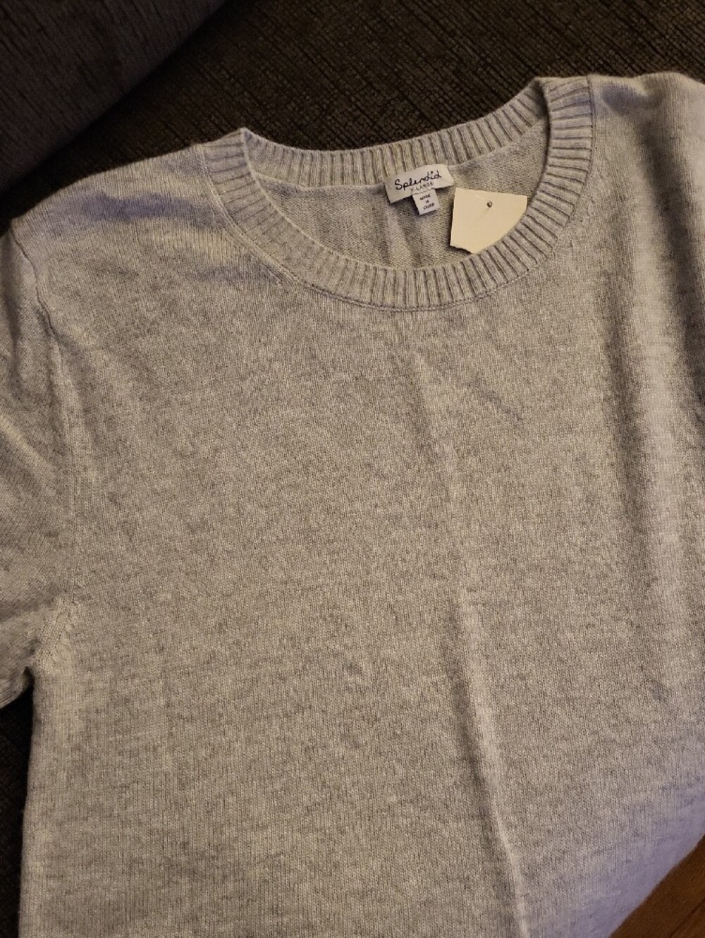 NWT, Splendid Heather Gray Crewneck Sweater, SIZE XL - Picture 2 of 6